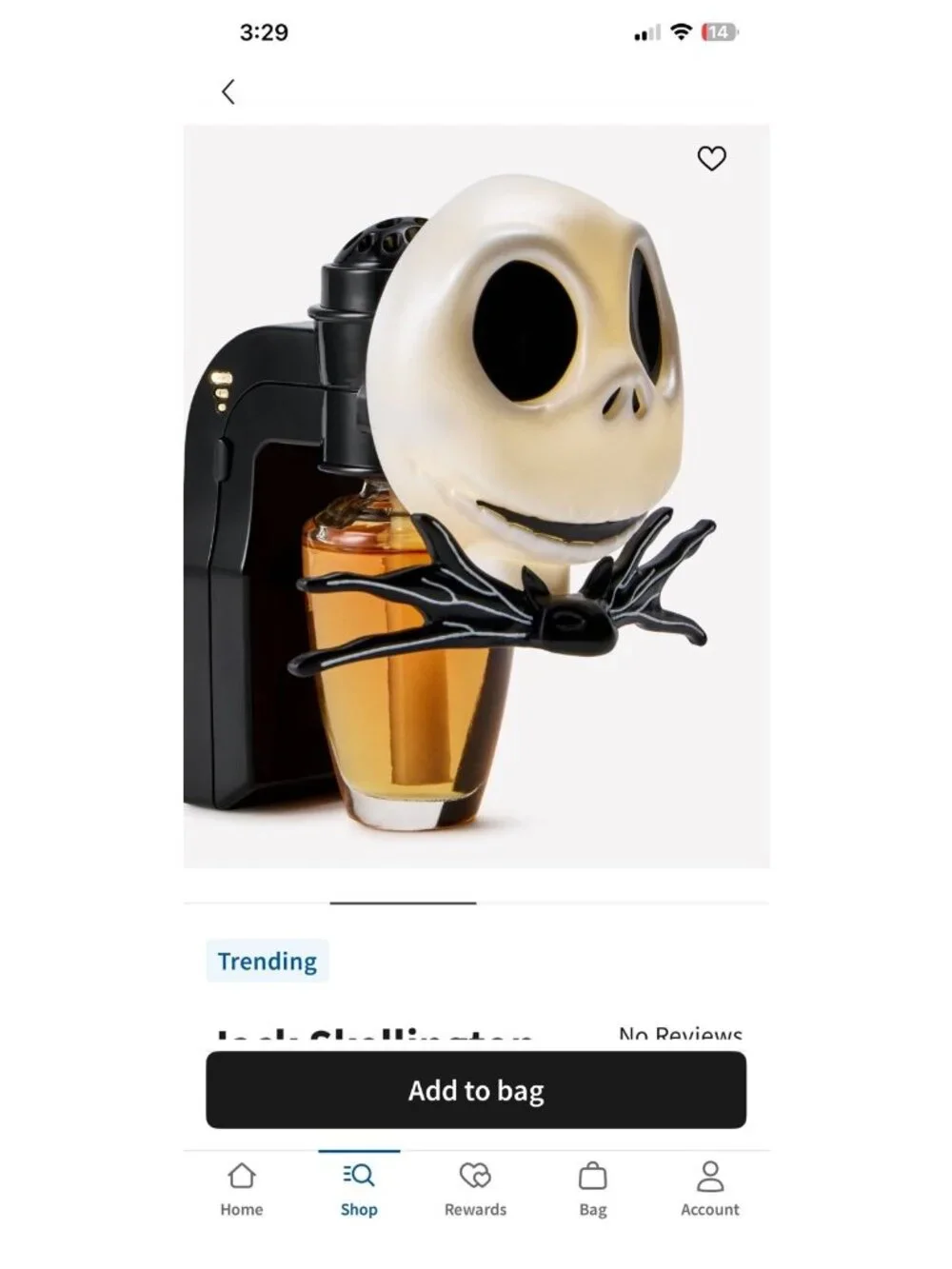 Jack Skellington Scent Control Nightlight Wallflower Plug Halloween BBW